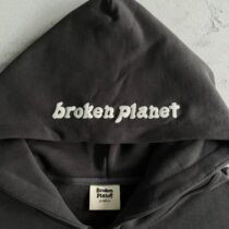 Broken Planet Double Zip Up Hoodie Black